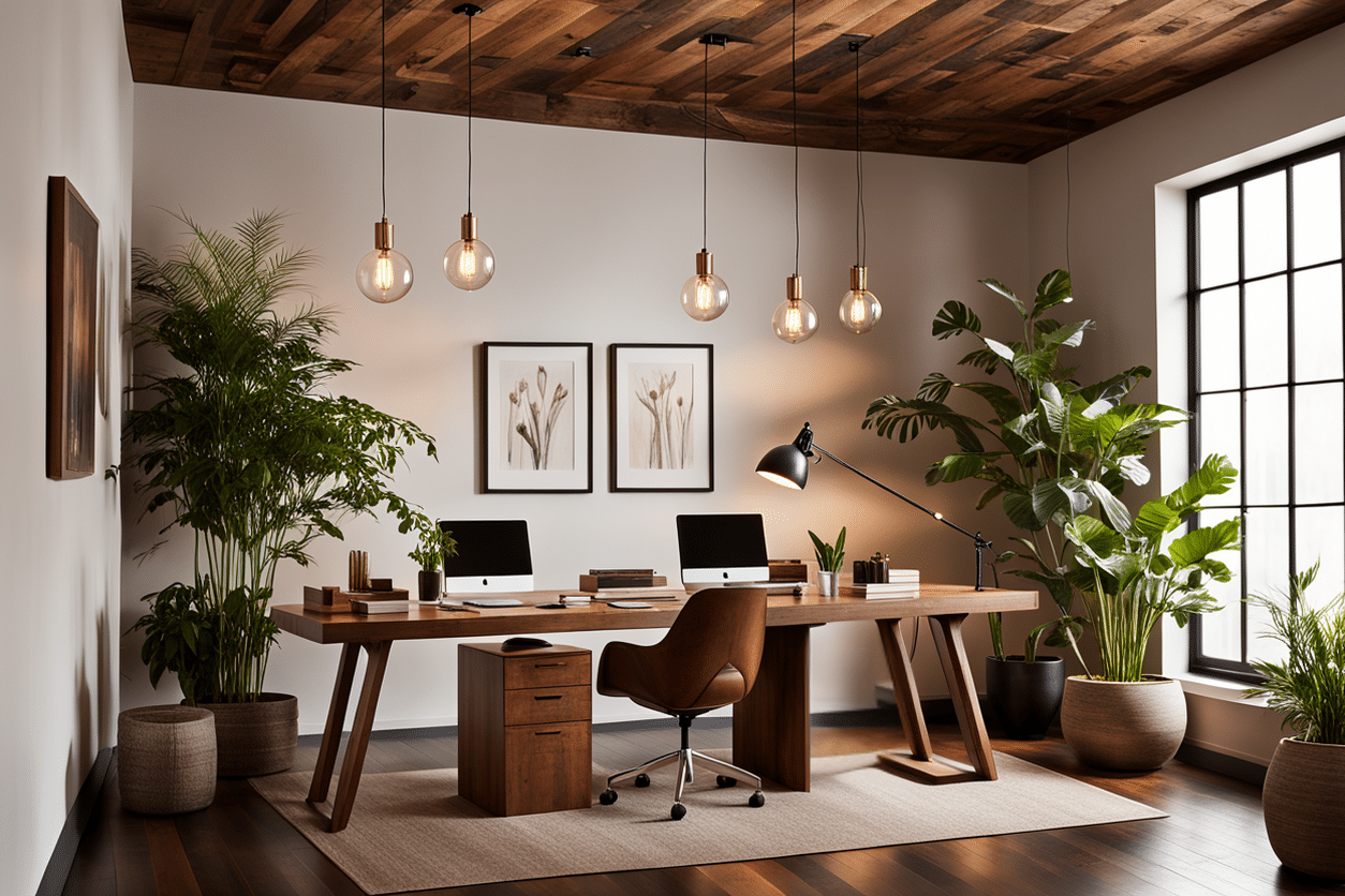 organic modern style home office