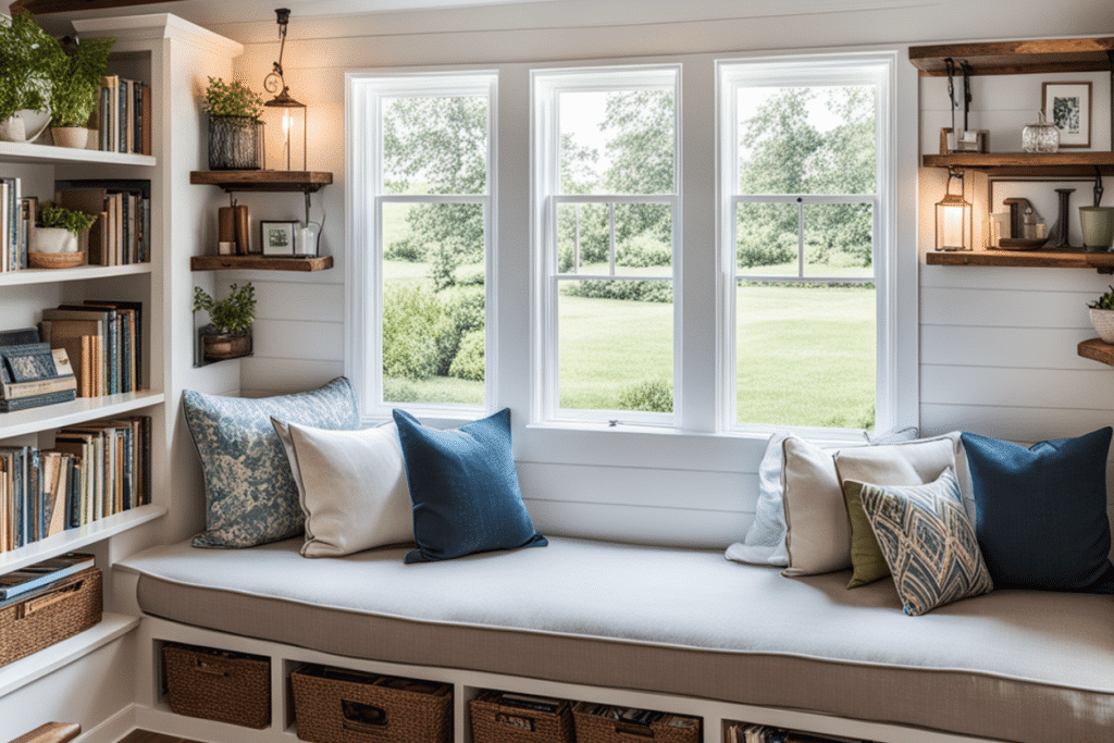 tiny farmhouse window seat