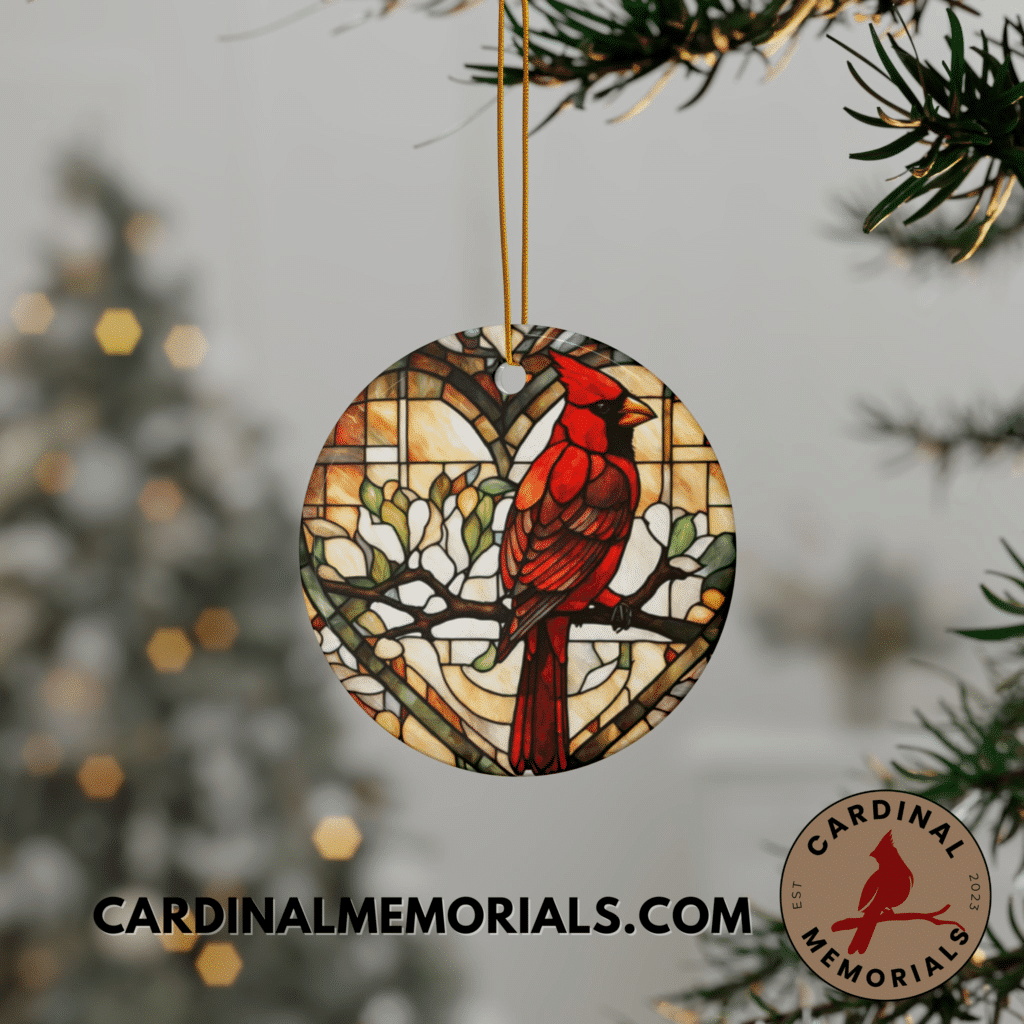 cardinal ornament heart