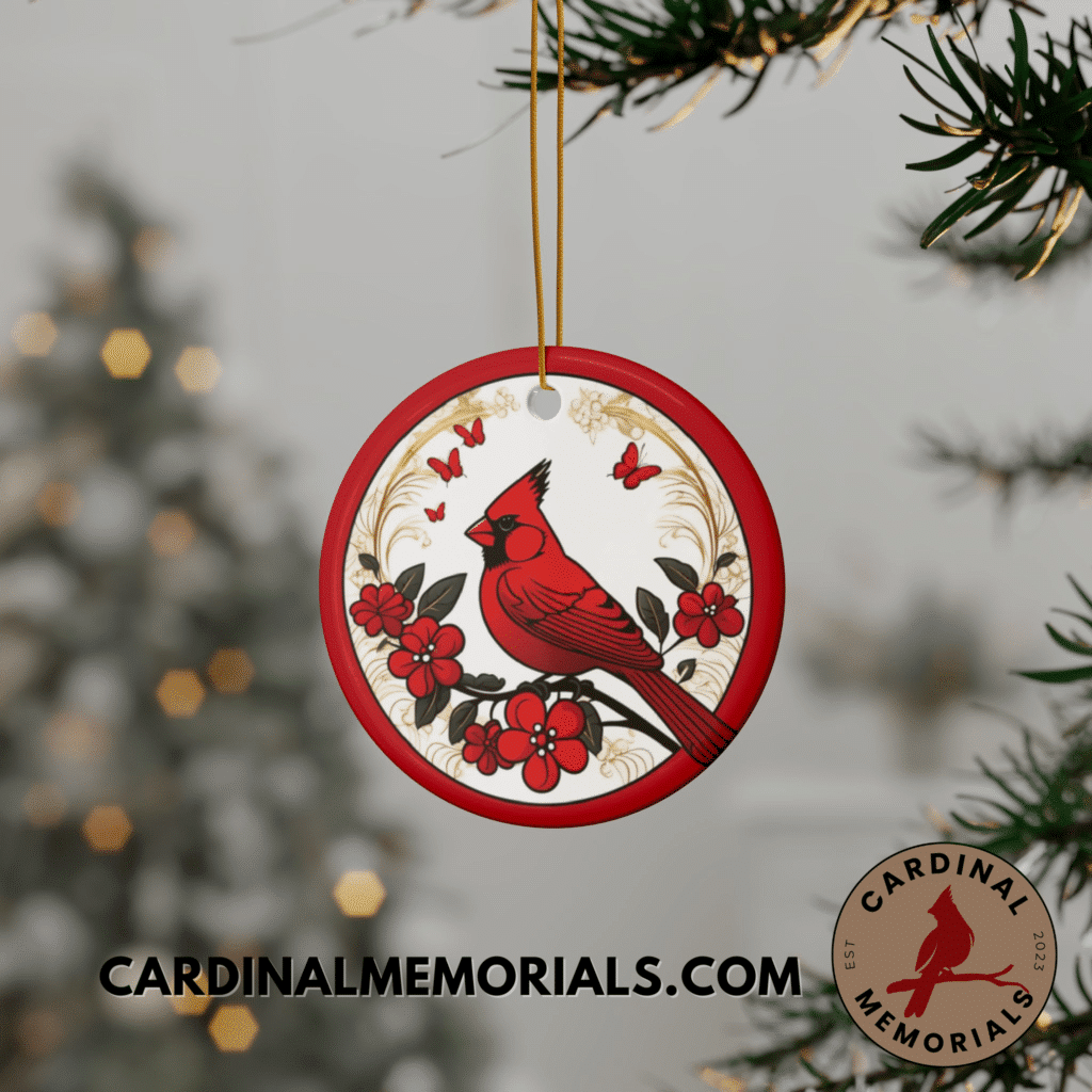 cardinal ornament butterfly