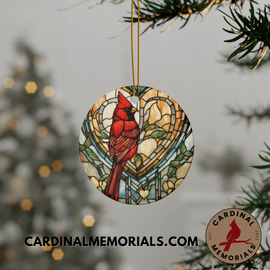 cardinal ornament heart