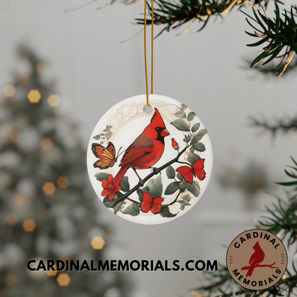 cardinal ornament butterfly