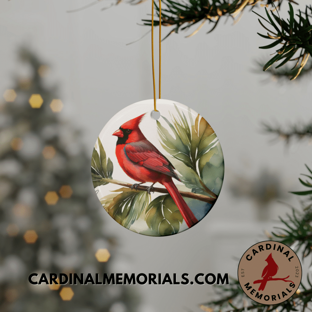 cardinal ornament watercolor