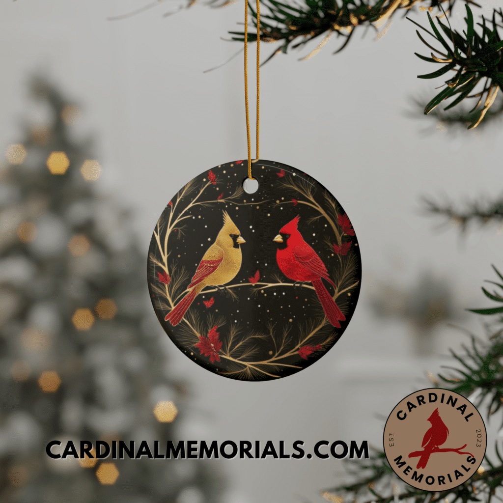 cardinal ornament cardinal pair black