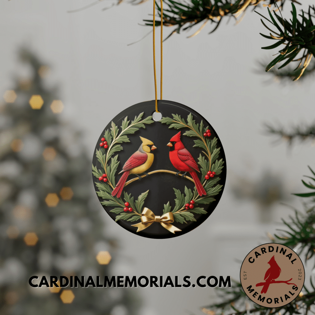 cardinal ornament cardinal pair black