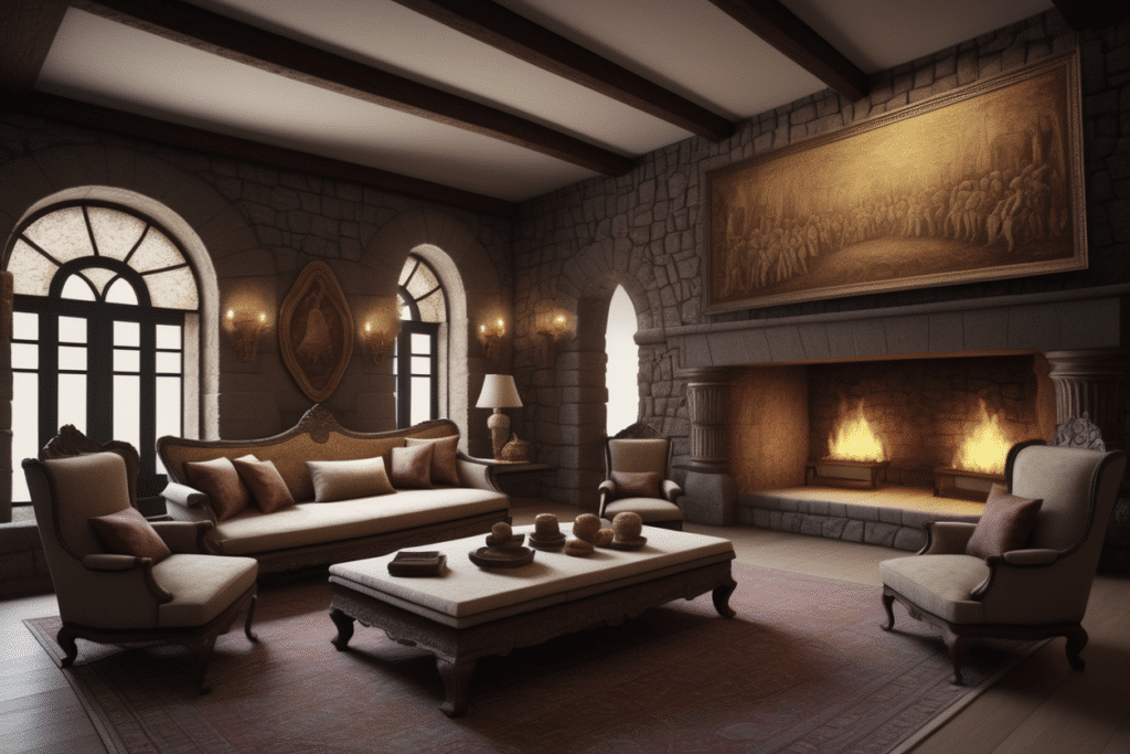 castlecore aesthetic living room