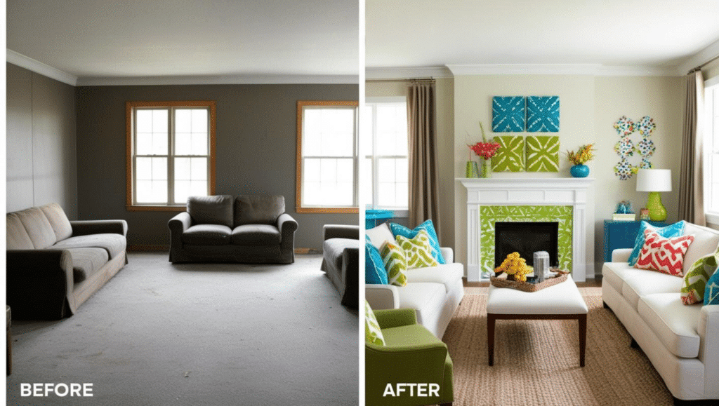 how to decorate your living room on a low budget DIY