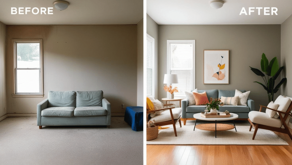 how to decorate your living room on a low budget DIY