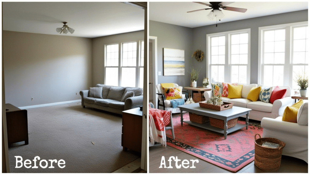 how to decorate your living room on a low budget DIY