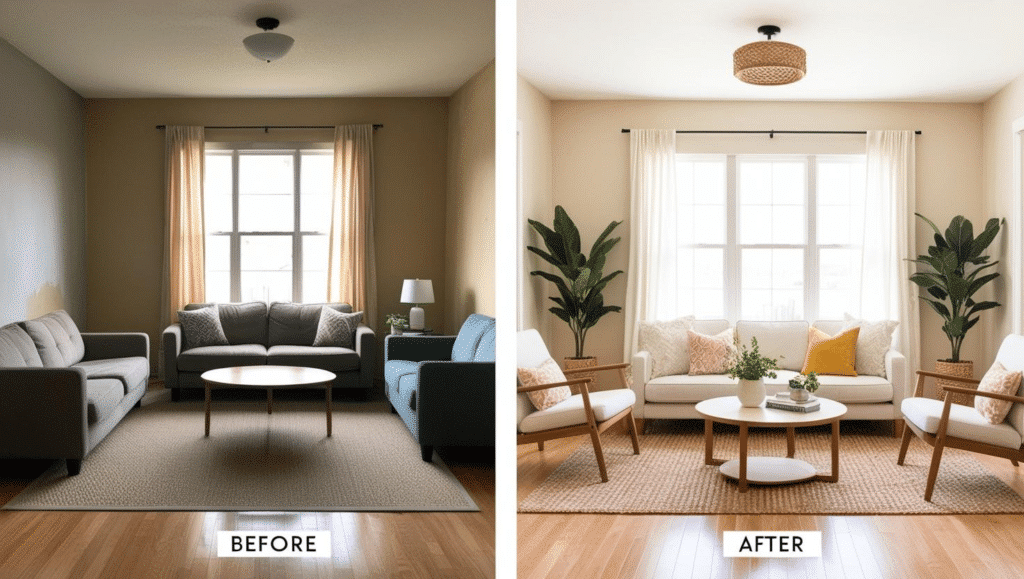 how to decorate your living room on a low budget DIY