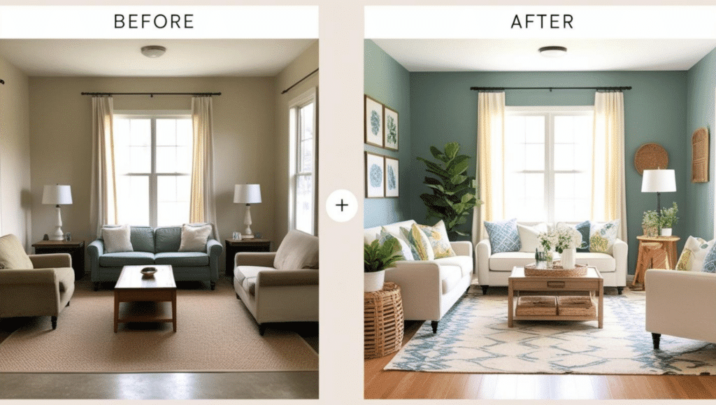 how to decorate your living room on a low budget DIY