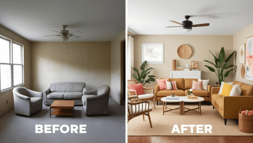 how to decorate your living room on a low budget DIY