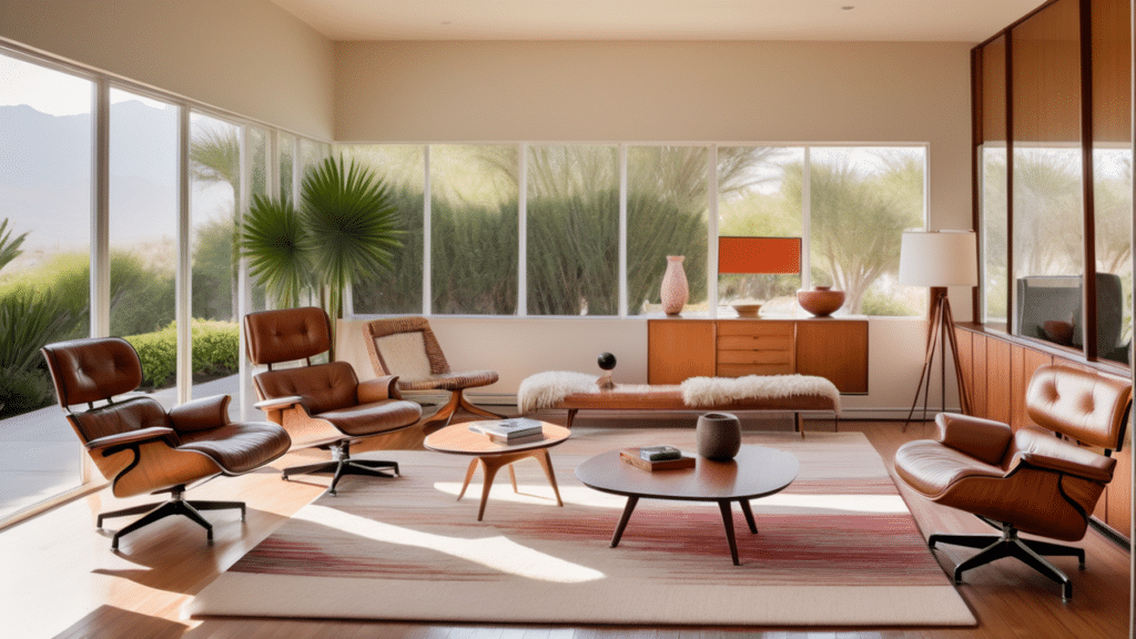 luxury living room mid century modern