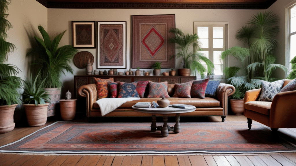 luxury living room vintage eclectic