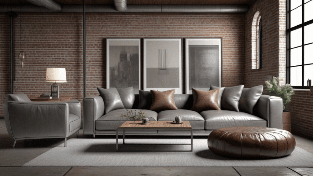 luxury living room rustic industrial