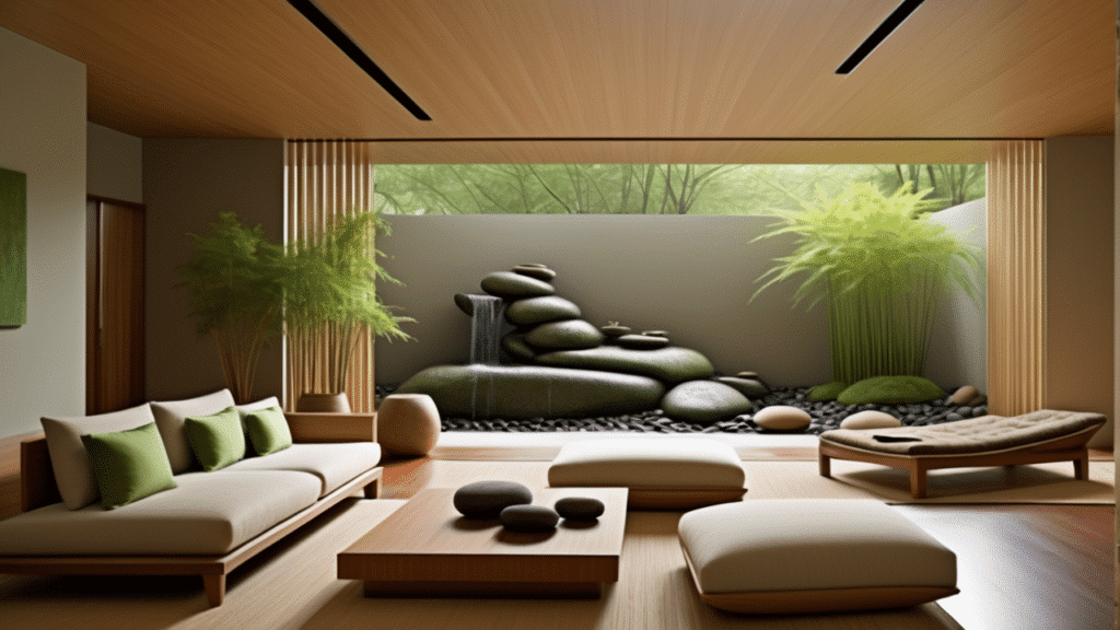 luxury living room japanese zen