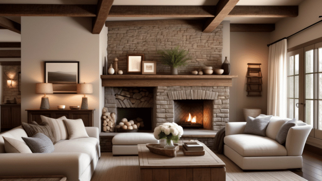 luxury living room rustic country