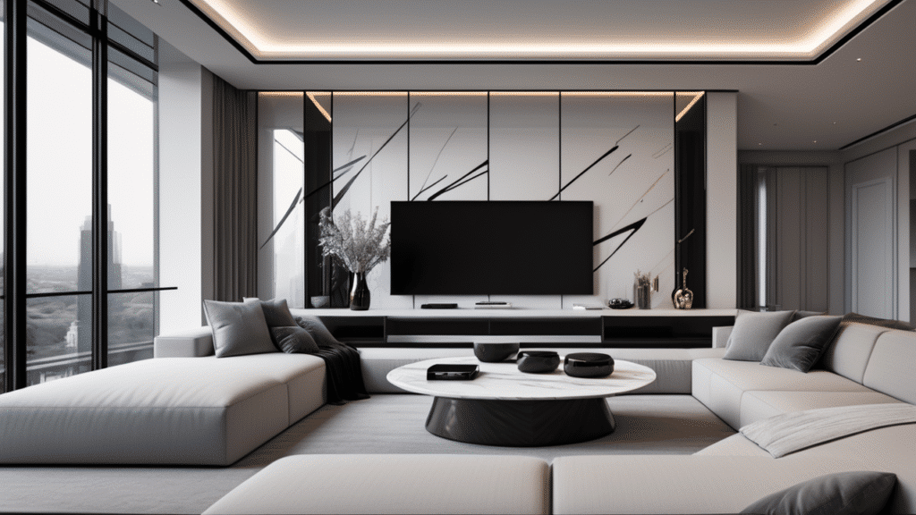 luxury living room modern minimalist