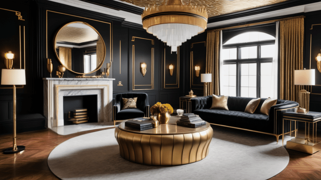 luxury living room glam