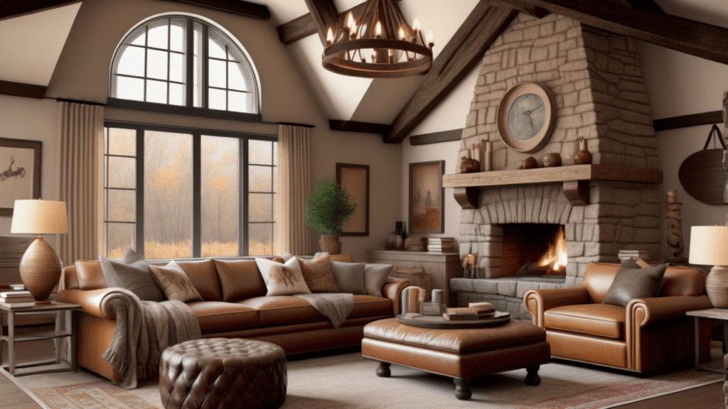 luxury living room modern rustic