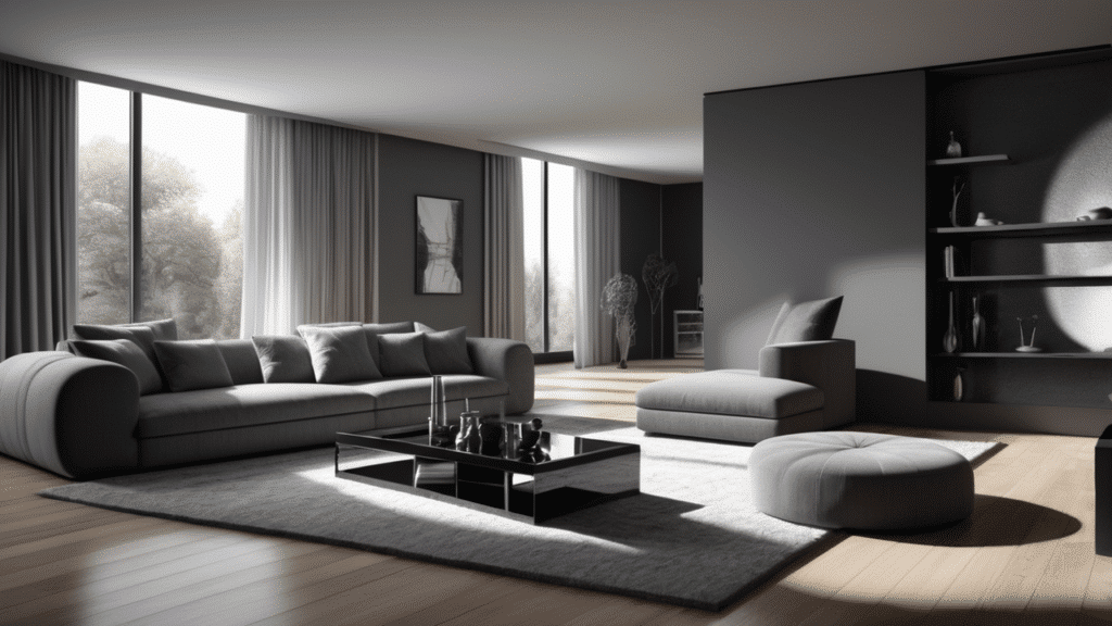 luxury living room monochromatic