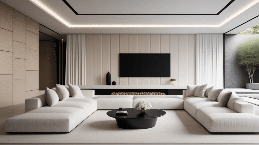 luxury living room modern minimalist