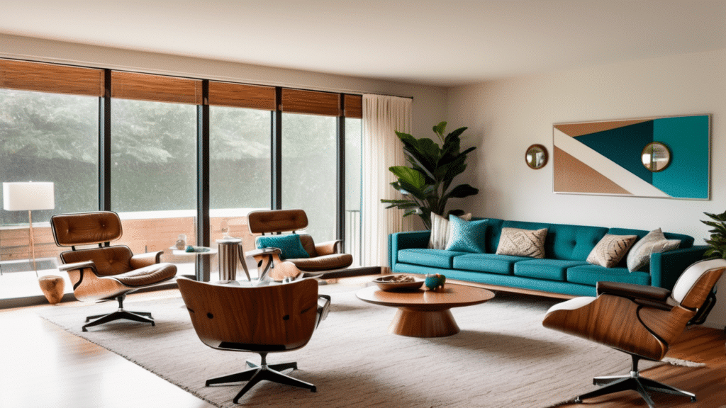 luxury living room mid century modern