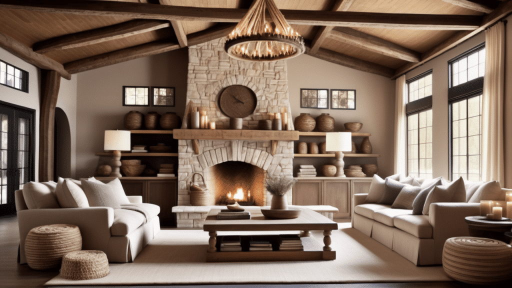 luxury living room modern rustic