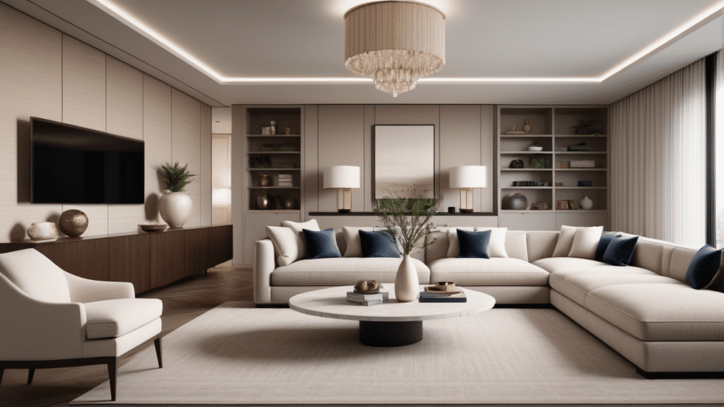 luxury living room glam