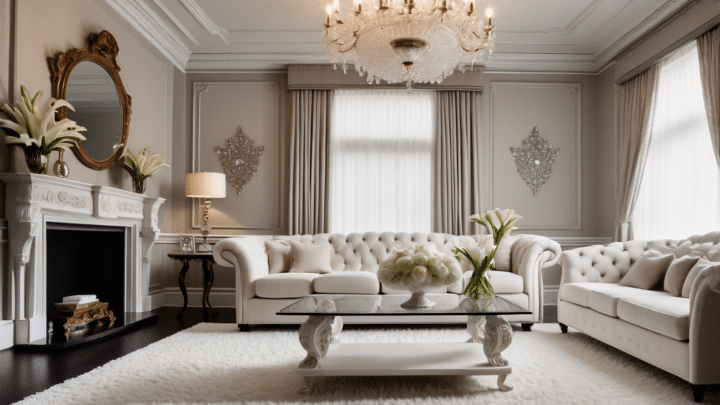 luxury living room modern glam