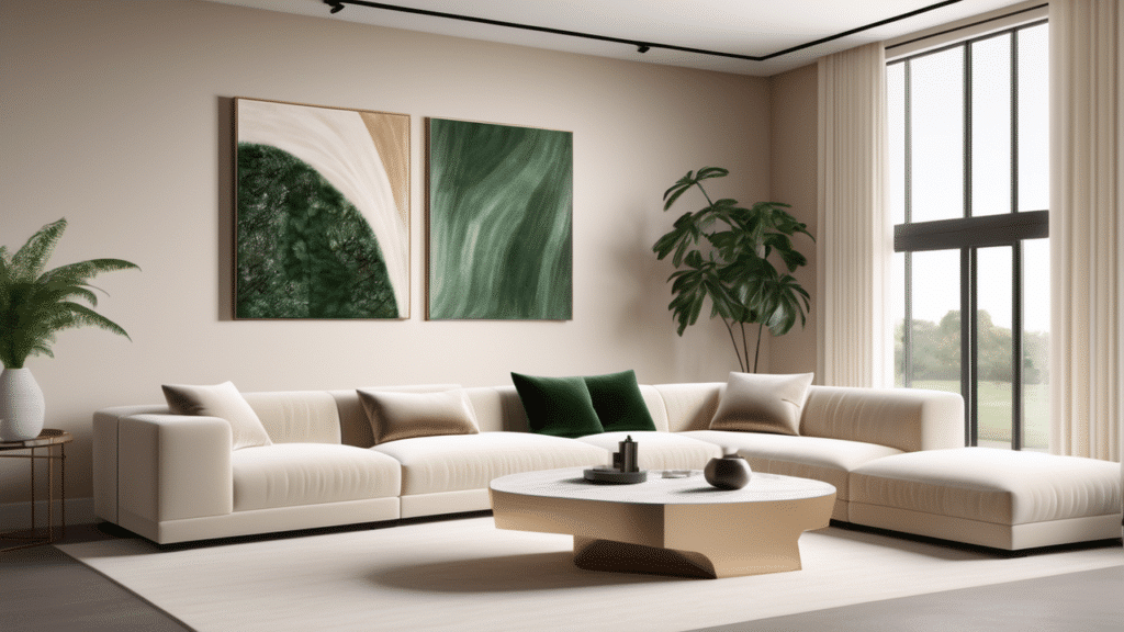 luxury living room modern organic