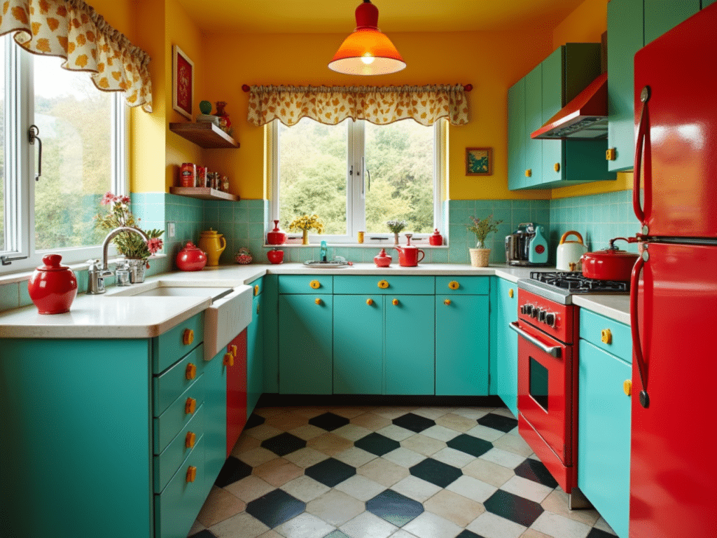 quirky decor kitschy retro kitchen