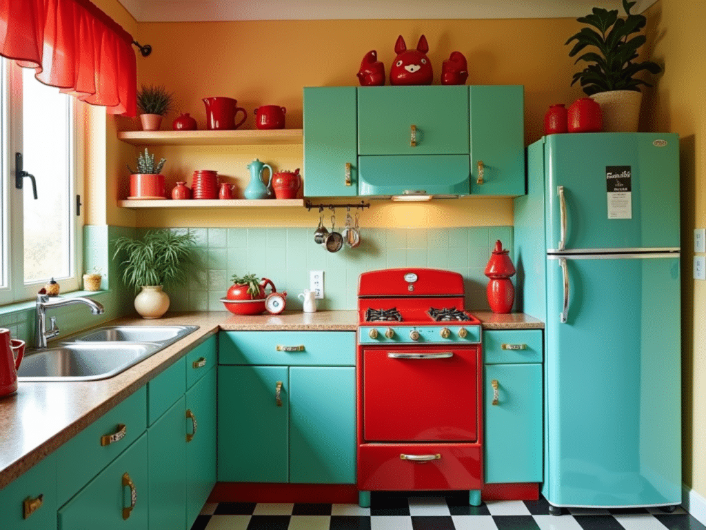 quirky decor kitschy retro kitchen