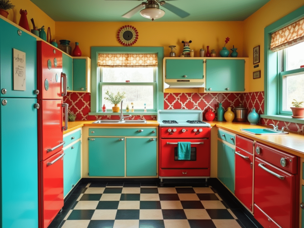 quirky decor kitschy retro kitchen