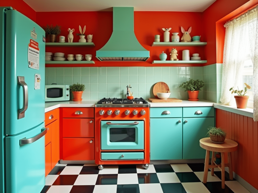 quirky decor kitschy retro kitchen