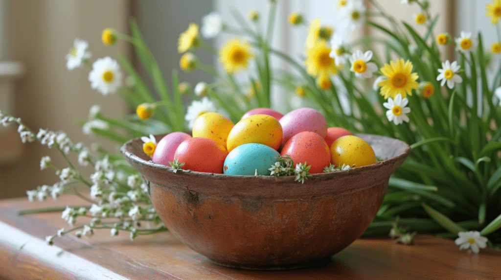 fireplace mantle - Spring mantel decor