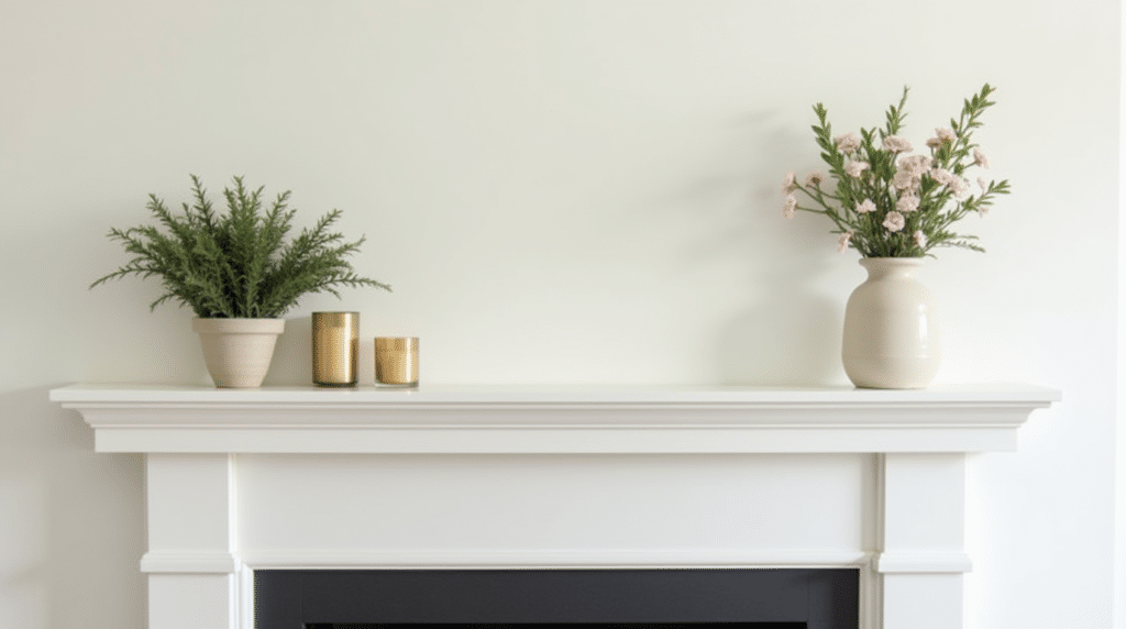 fireplace mantle - Spring mantel decor