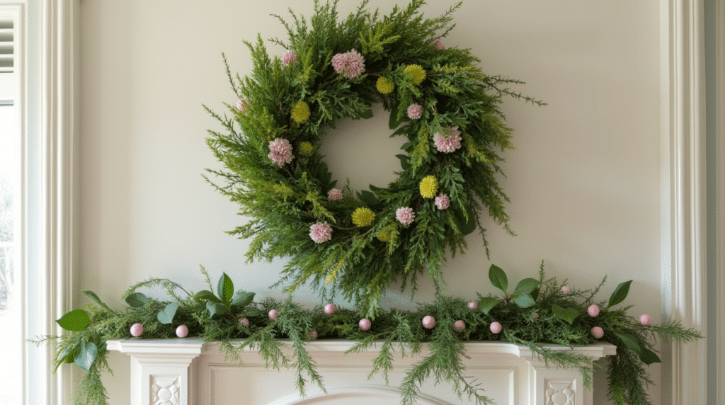 fireplace mantle - Spring mantel decor ideas