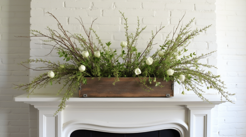 fireplace mantle - Spring mantel decor ideas