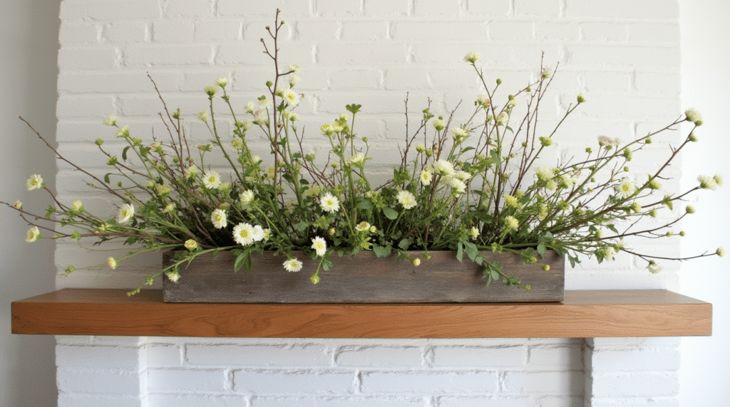 fireplace mantle - Spring mantel decor ideas