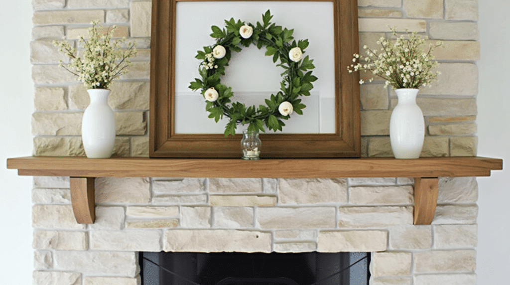 fireplace mantle - Spring mantel decor ideas