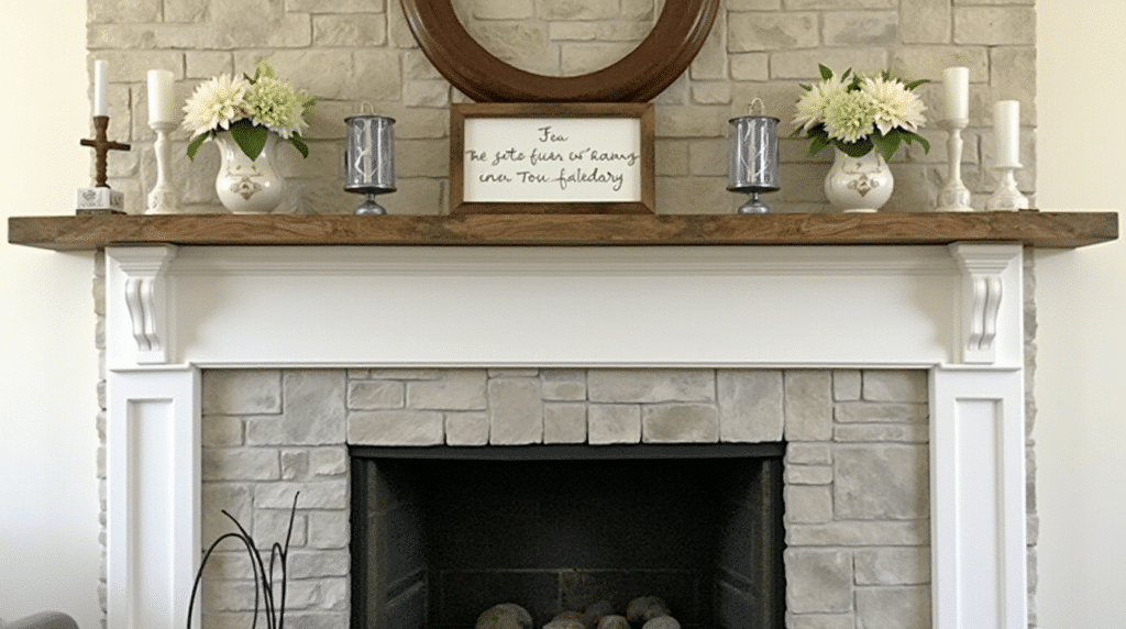 fireplace mantle - Spring mantel decor ideas