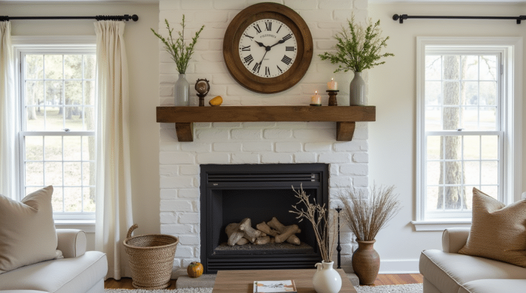 fireplace mantle - Spring mantel decor ideas