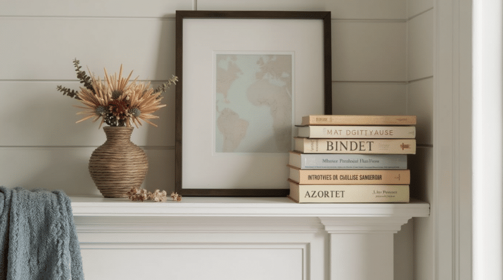 fireplace mantle - Spring mantel decor