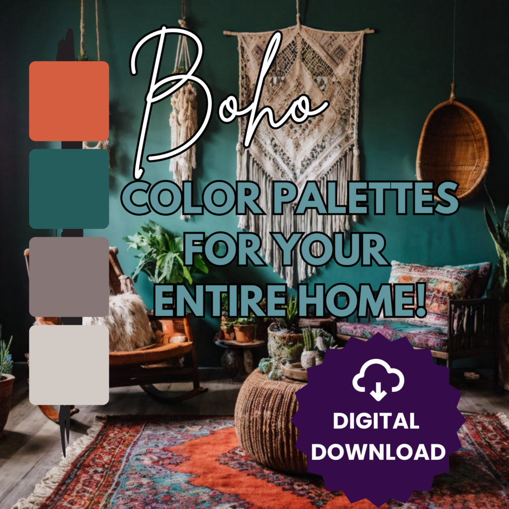 boho color palette paint color scheme