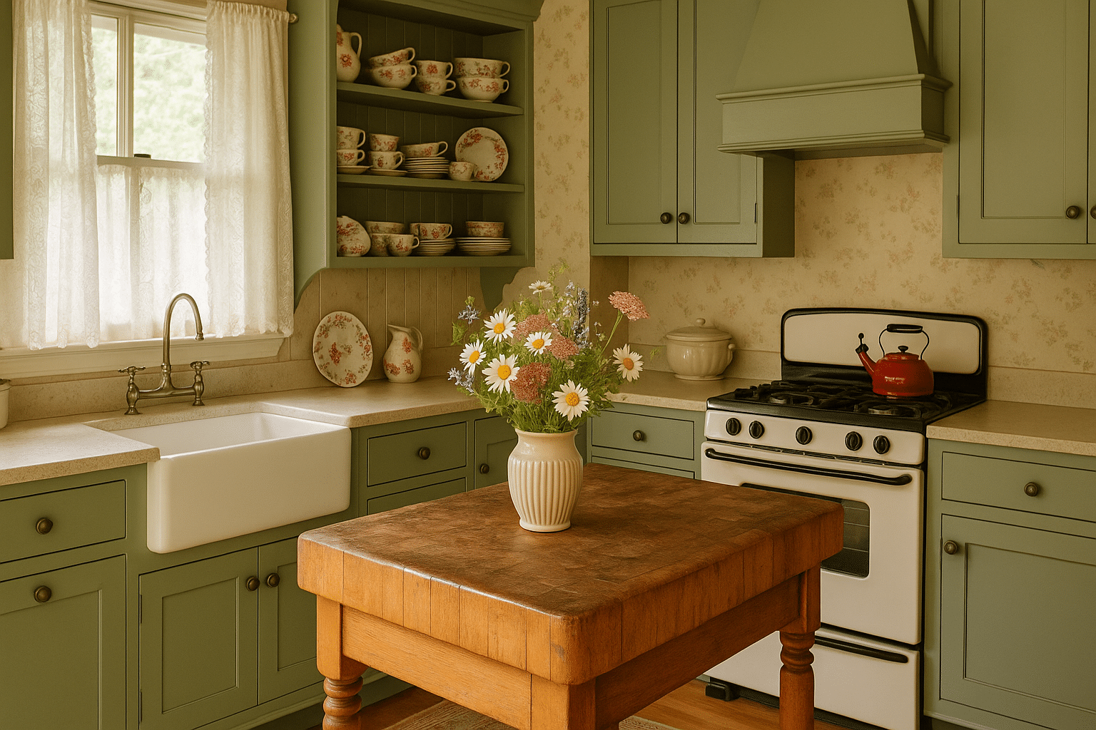 granny chic kitchen