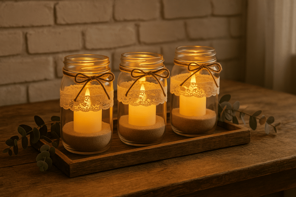 DIY Bedroom Decor mason jar lantern