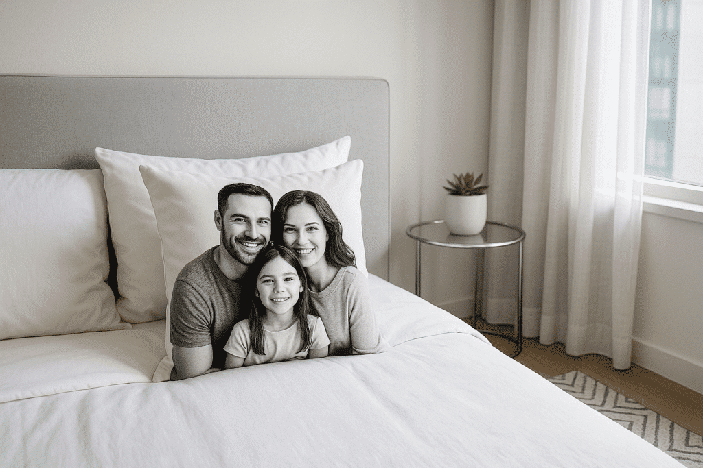 DIY decor personalized photo pillow