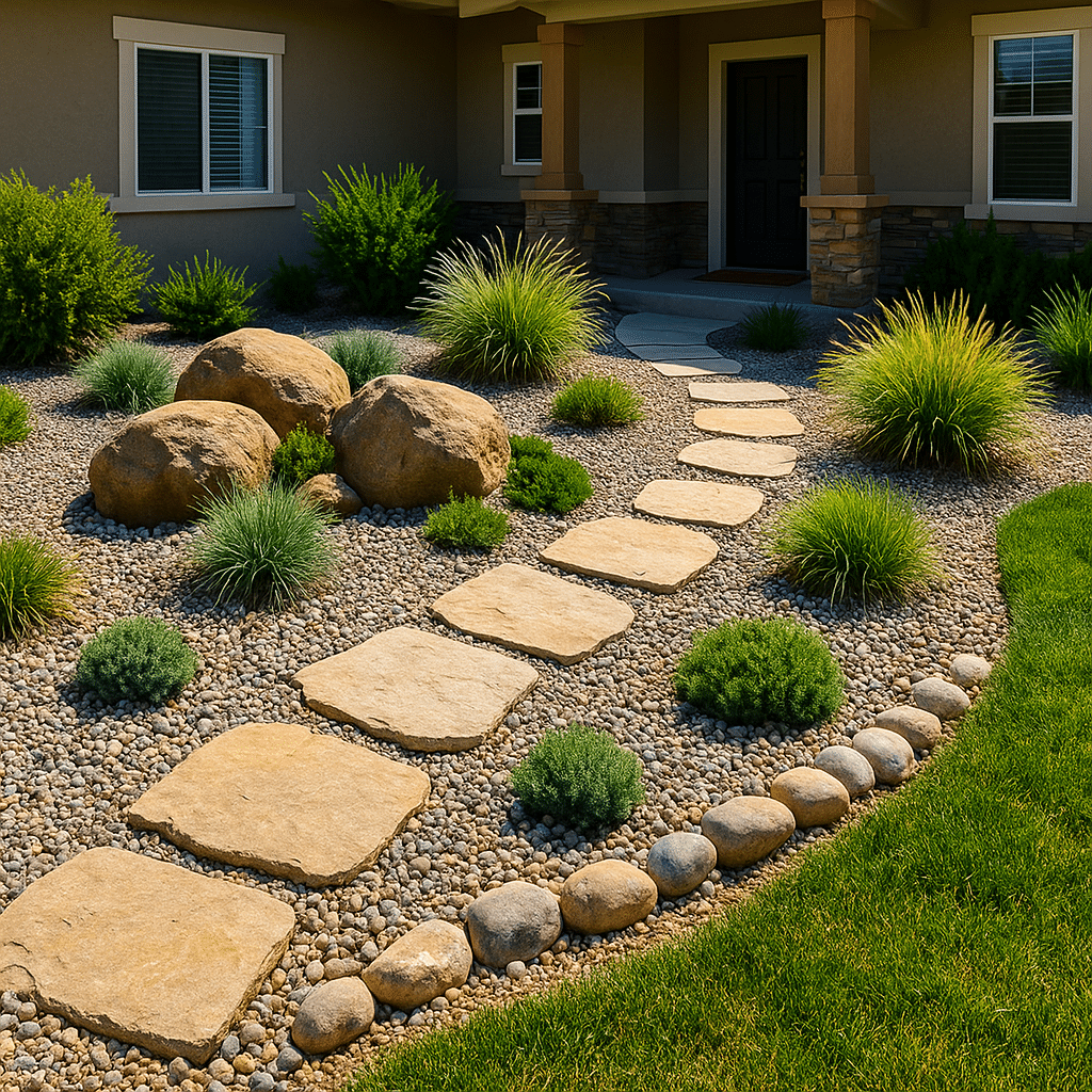 Front Yard Landscaping Ideas with Rocks