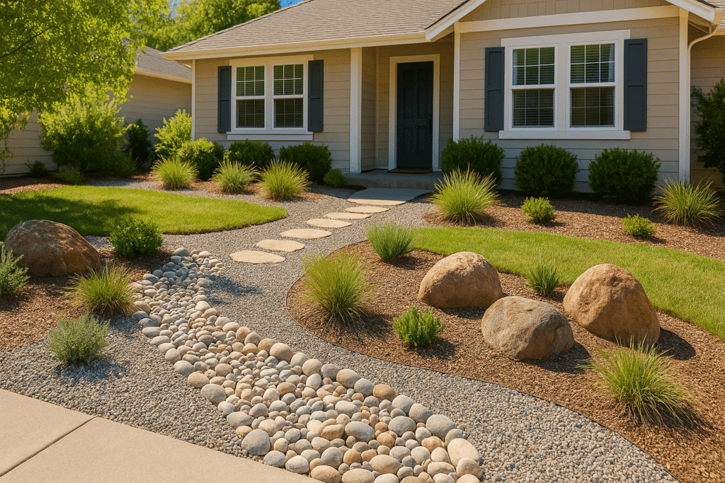Front Yard Landscaping Ideas with Rocks
